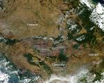 Fires in Thailand, Cambodia and Vietnam seen from space