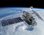 Artist concept of the Global Precipitation Measurement (GPM) satellite.