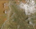 MODIS instrument showing unusually extreme floods in Khartoum in 2007