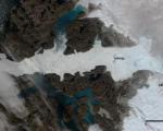 Satellite image of Jakobshavn glacier´s calving process (Image: ESA)