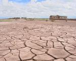 Drought in Bolivia turned pampa  into cracking ground 