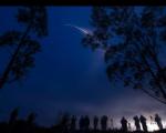 NASA´s capture with a long exposure of spectators watching Delta 2 rocket carrying the SMAP satellite launched in January 2015
