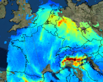 Nitrogen dioxide concentration over Europe captured by Sentinel 5P Image: ESA European Space Agency.