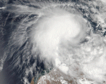 Tropical storm Stan off the coast of Australia (image source: NASA)