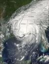 Satellite image of hurricane Katrina
