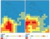 Accumulated rainfall in mm for the period 31 May - 4 June 2014