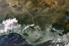 This Envisat image highlights the lower Niger River system in the West African country of Nigeria, where the Niger River (left) and the Benue River merge. Image: ESA