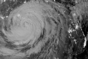 Hurricane Isaac at Night