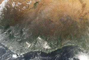 West Africa seen from space by NASA's Aqua satellite