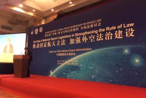 UNOOSA's Director Simonetta Di Pippo giving a key note speech at workshop