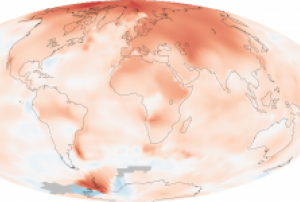 Global mean land-ocean temperature change from 1880 to 2014, relative to the 1951–1980 mean. (Image: NASA/Robert Simmon)