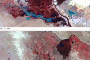 Landsat satellite shows the vanishing wetlands in the Arab Region