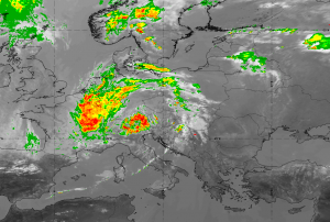 Devastating floods in western Europe ©EUMETSAT 2021